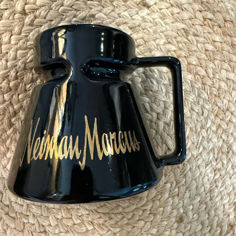 Neiman Marcus Hotjo Black and Gold Ceramic Pitcher - Neiman Marcus